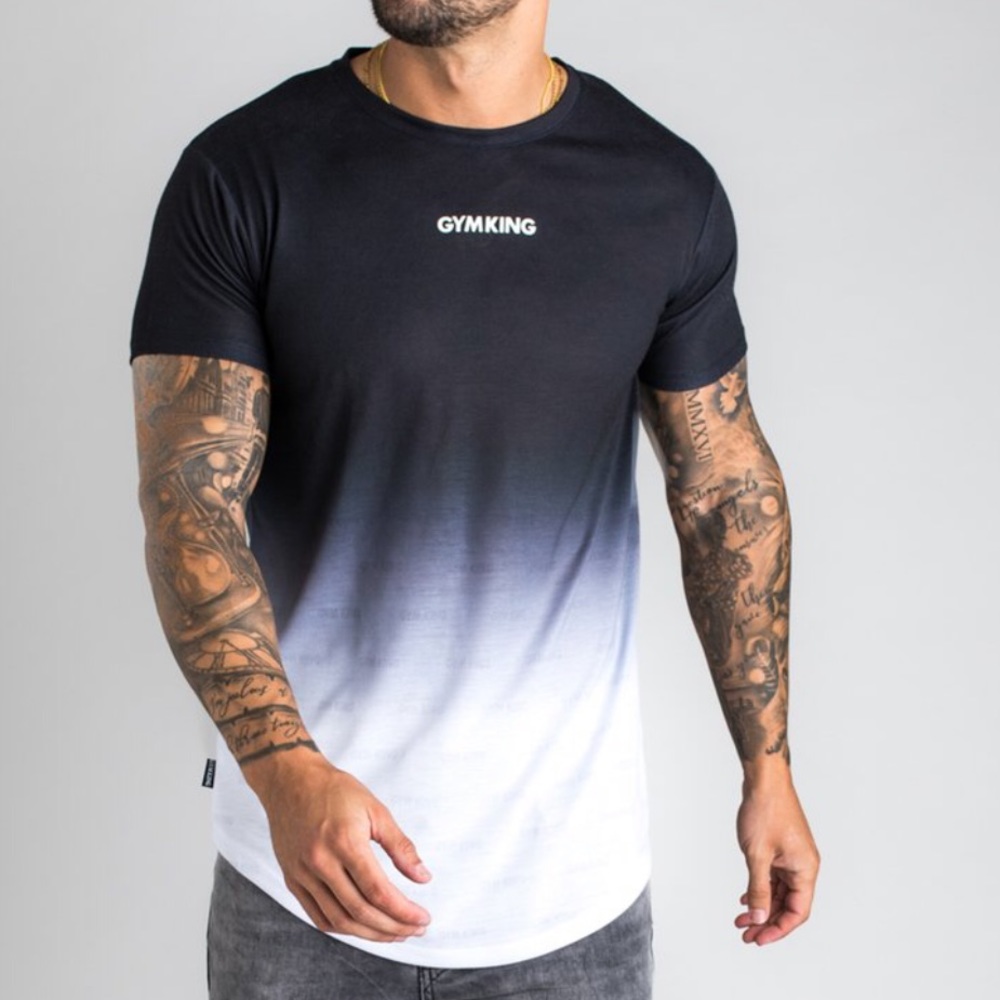GK GRADIENT T-SHIRT - BLACK